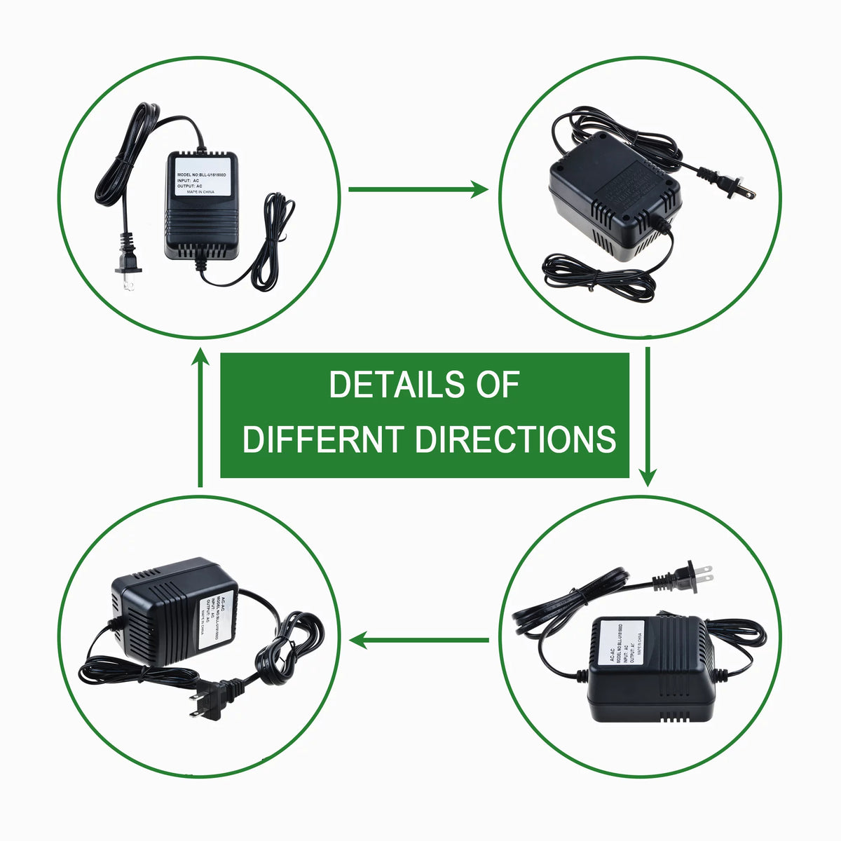 12V AC to AC Adapter Power Supply Cord Charger Y1975