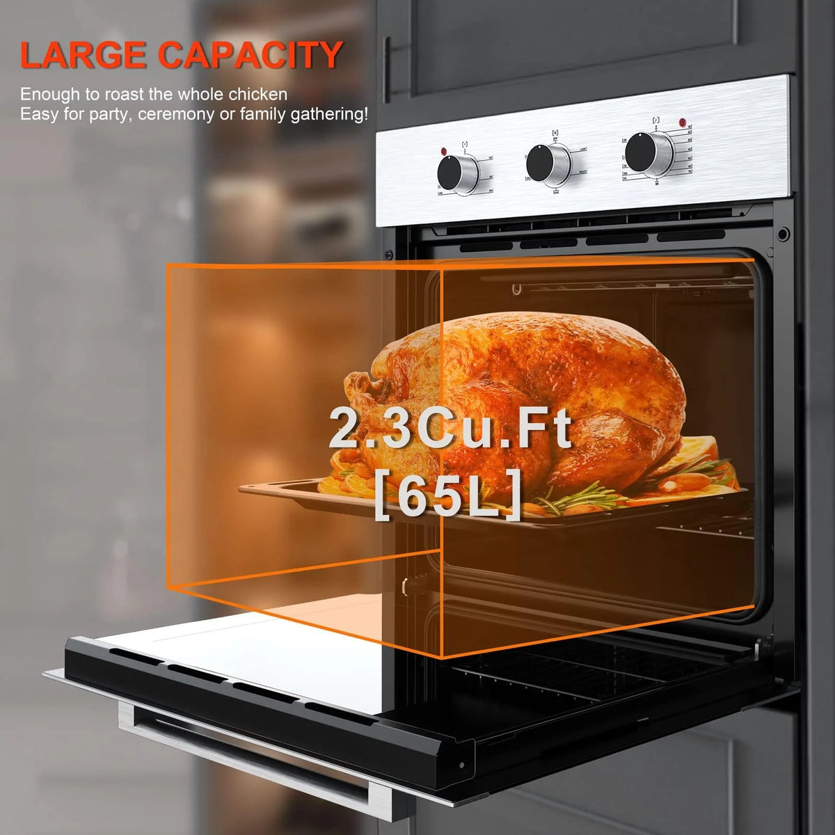 2.3 Cu.ft. 24" Single Electric Wall Oven with Stainless Steel Finish Z1798