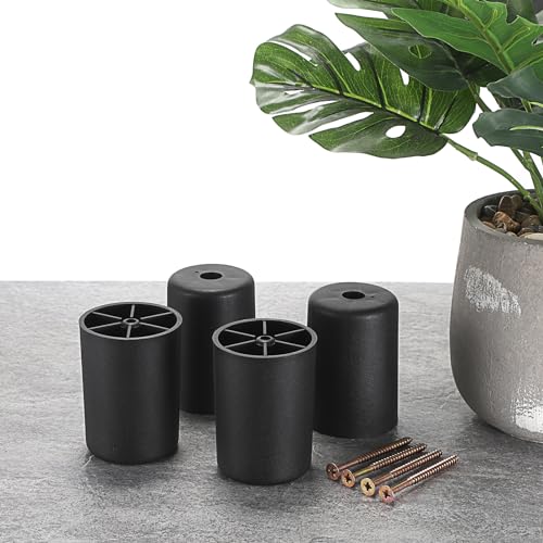 4PCS 3 Inch Plastic Furniture Legs Screw-in Replacement Kit F79503