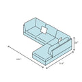 3 PC Sectional Sofa Set Y706