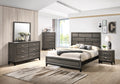 King Size Wood Bedroom Set with Bed Dresser Mirror Nightstand Chest A225856