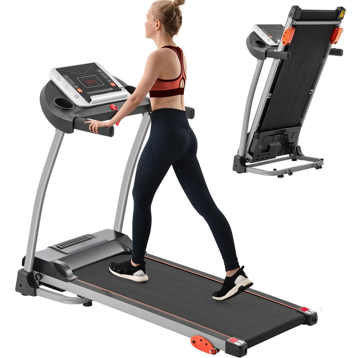 Compact Electric Folding 2.5HP Treadmill with Incline Y729189