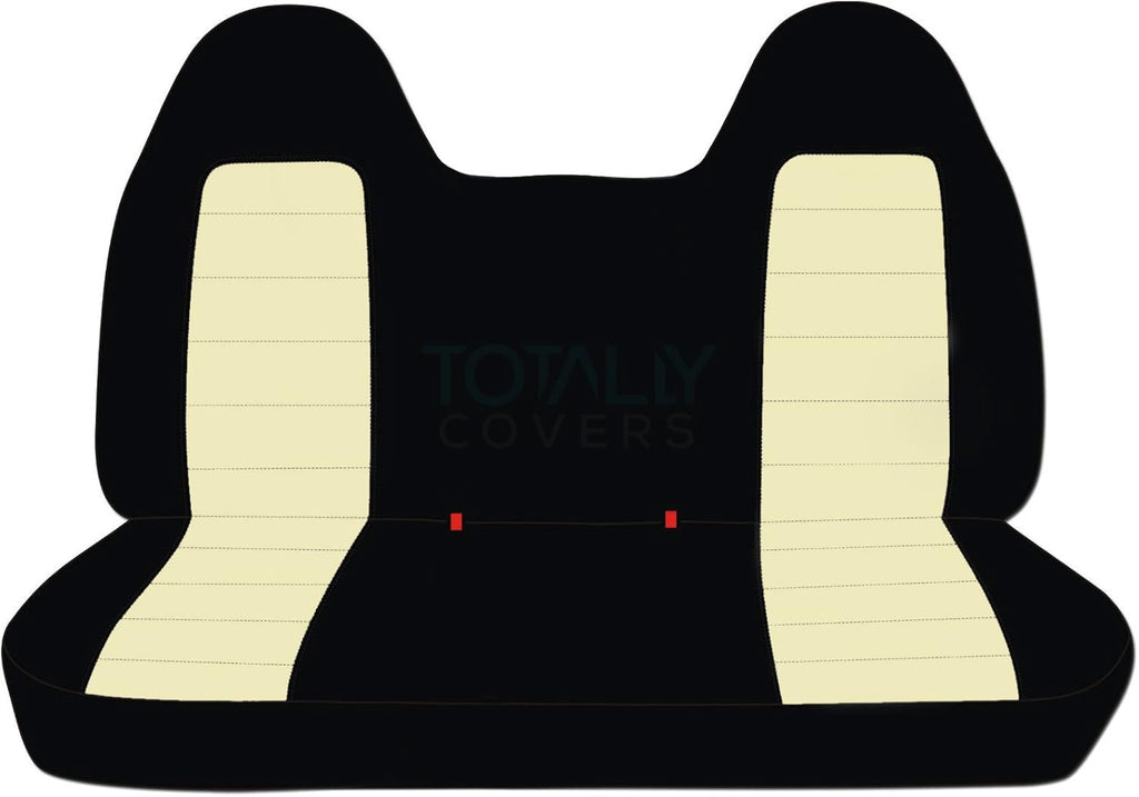 Black & Gray Two-Tone Truck Seat Covers for Front Solid Bench L850109
