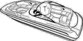 Styled-to-Fit Boat Cover for I/O Deck Boats with Walk Thru Windshield R7417