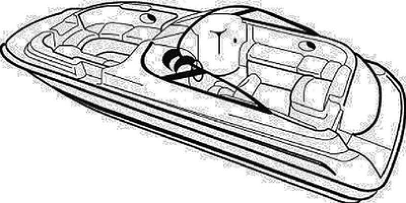 Styled-to-Fit Boat Cover for I/O Deck Boats with Walk Thru Windshield R7417