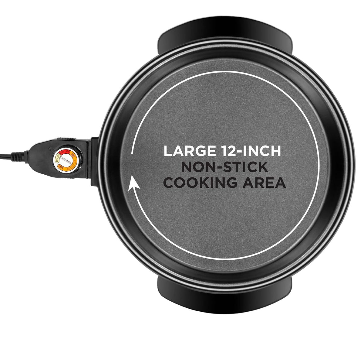 12 Inch Non Stick Electric Skillet with Glass Lid O189