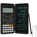 Black Rechargeable Scientific Calculator with Writing Pad and Hard Case Z12875