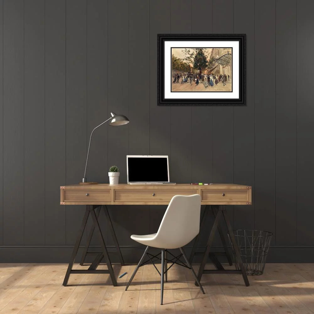 Black Ornate Framed Double Matted Museum Art Print H94274