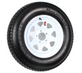 ST205/75D15 Trailer Tire On Rim with White Spoke Wheel O998