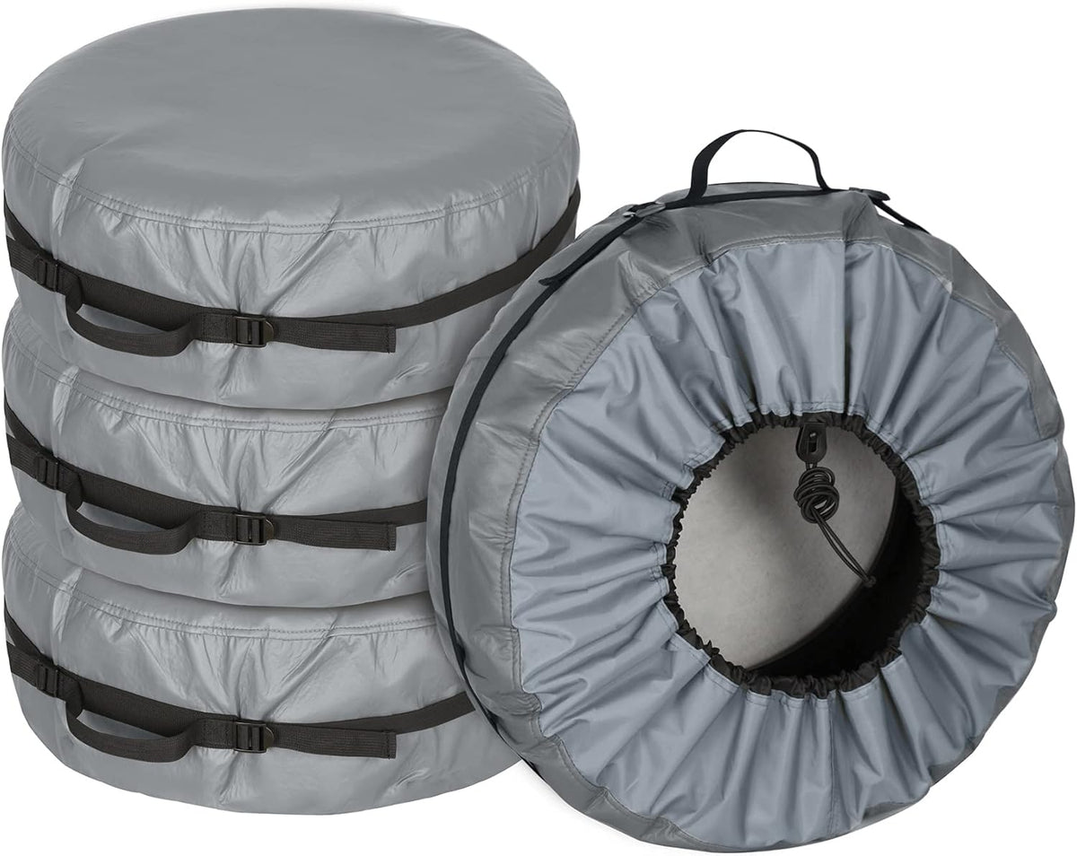 Tire Covers 4 Pack Universal Fits Tire Diameters 26-28.75 inches Charcoal C203