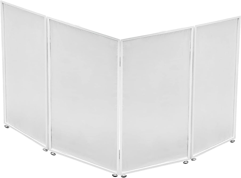 White and Black Portable DJ Facade Booth with Travel Bag P877