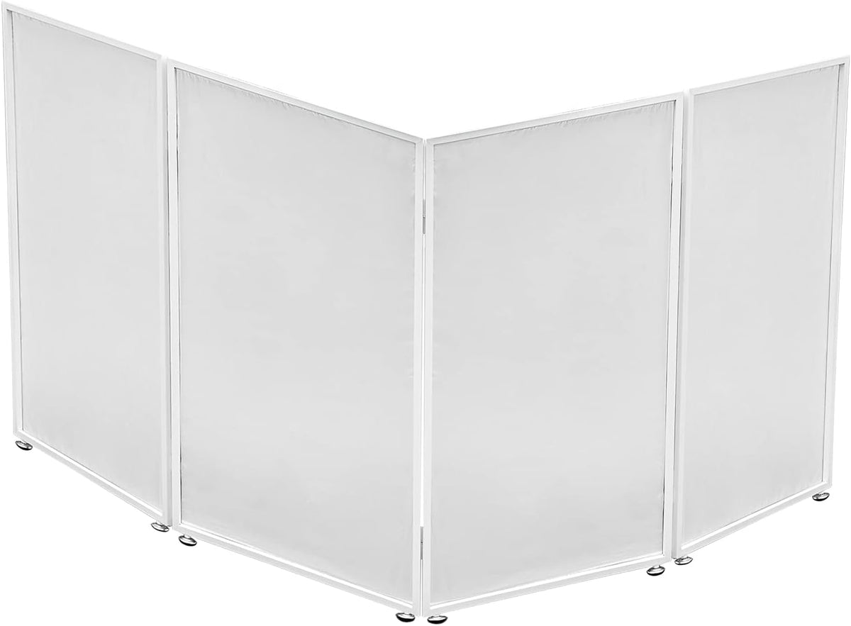 White and Black Portable DJ Facade Booth with Travel Bag P877