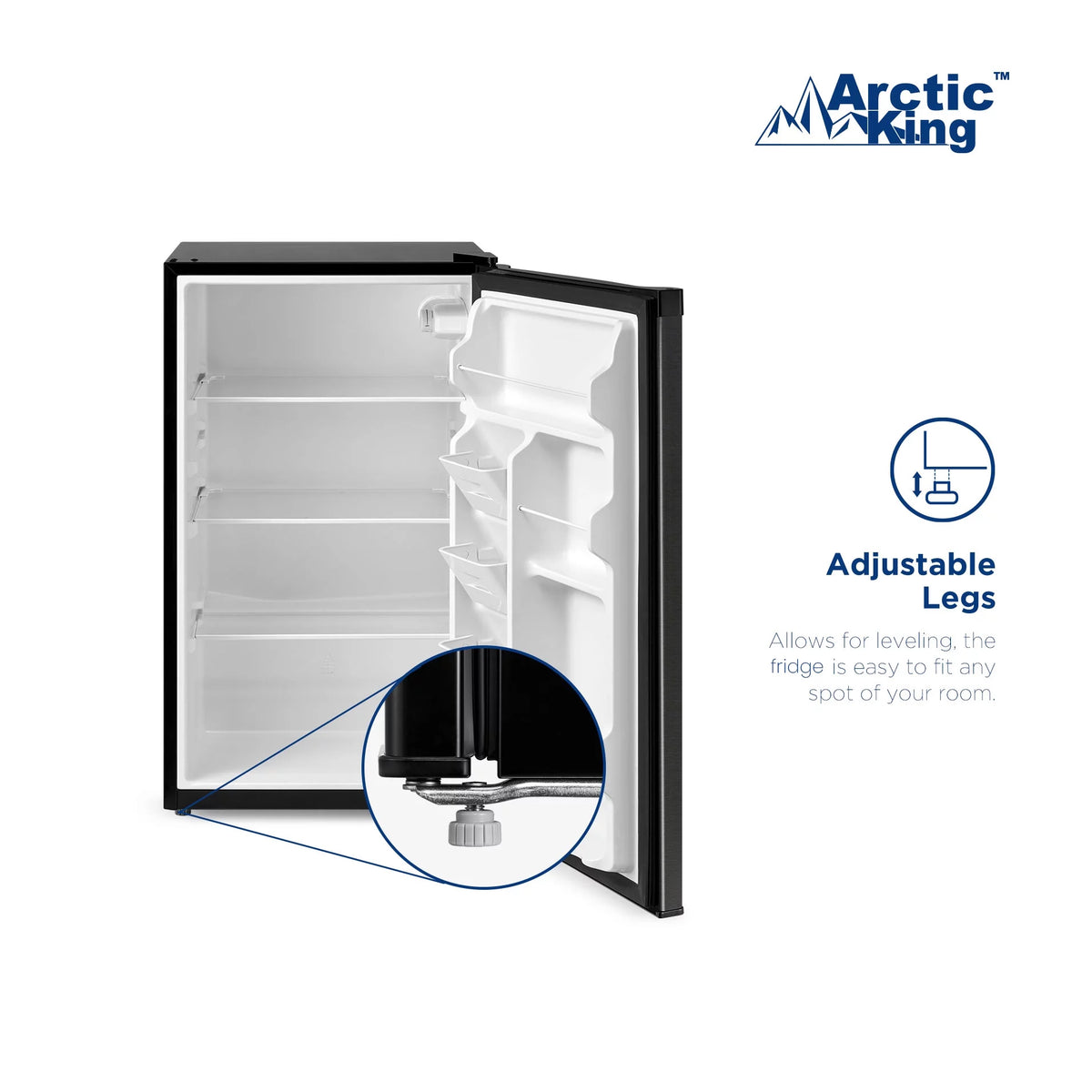 4.4 Cu ft Black Stainless Steel Look Mini Fridge U137