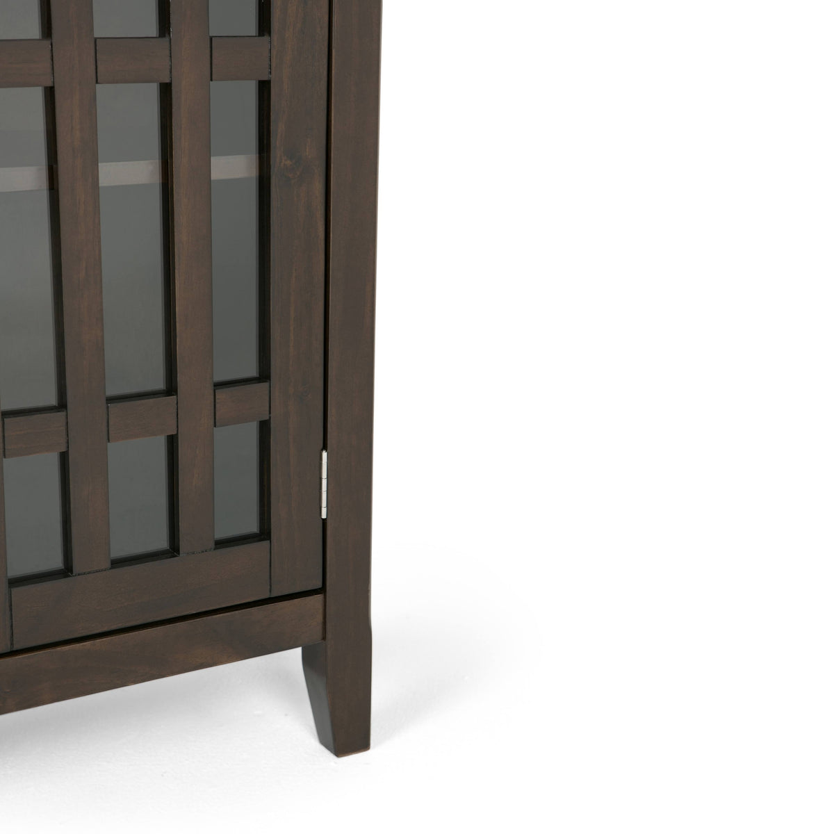 White Solid Wood Low Storage Media Cabinet F93676