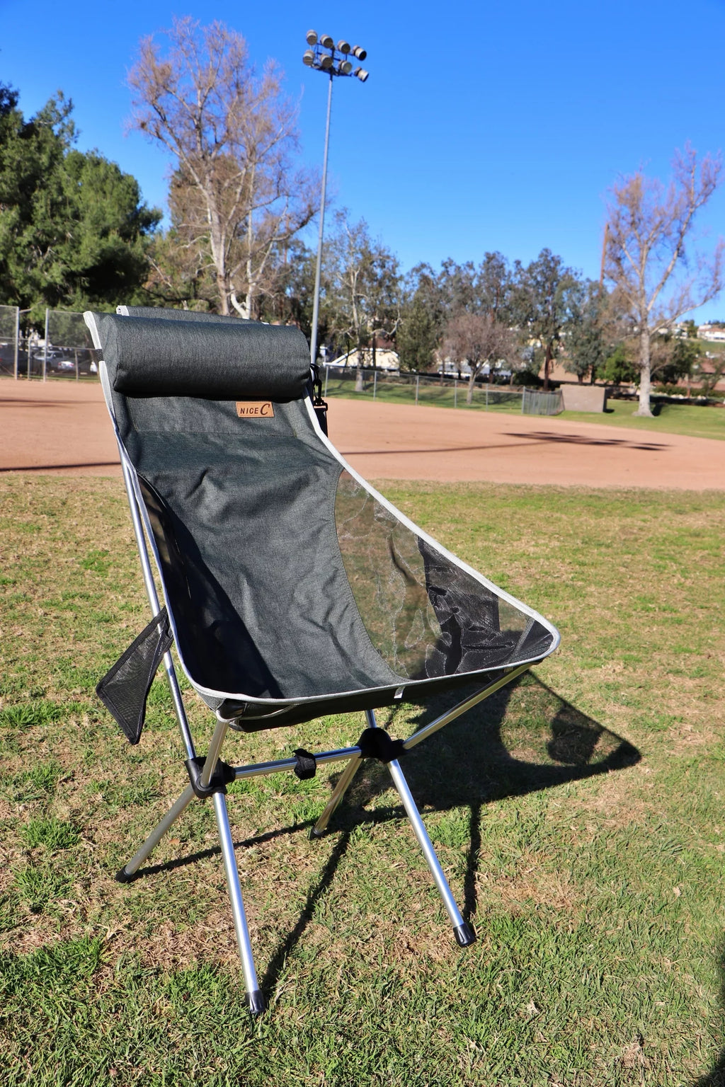Ultralight High Back Folding Camping Chair with Headrest and Carry Bag, 2 Pack U298672