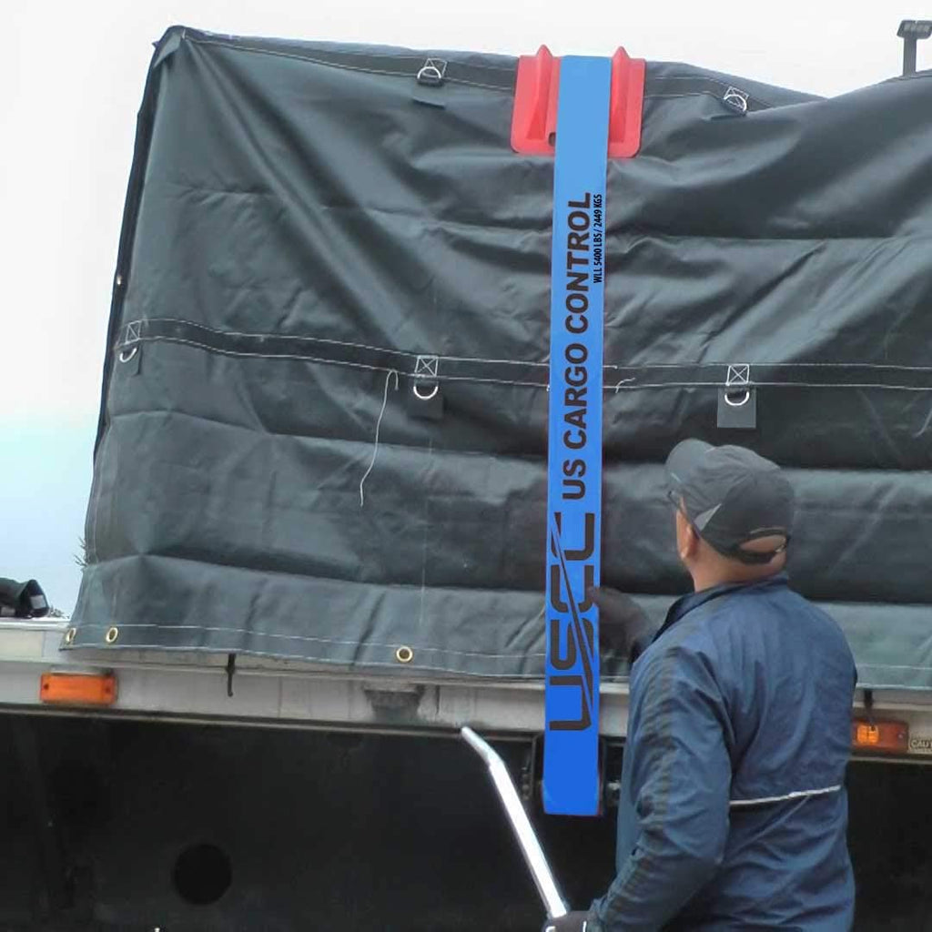 4 Inch x 50 Foot Blue Winch Strap with Chain Extension Pack of 2 J736937