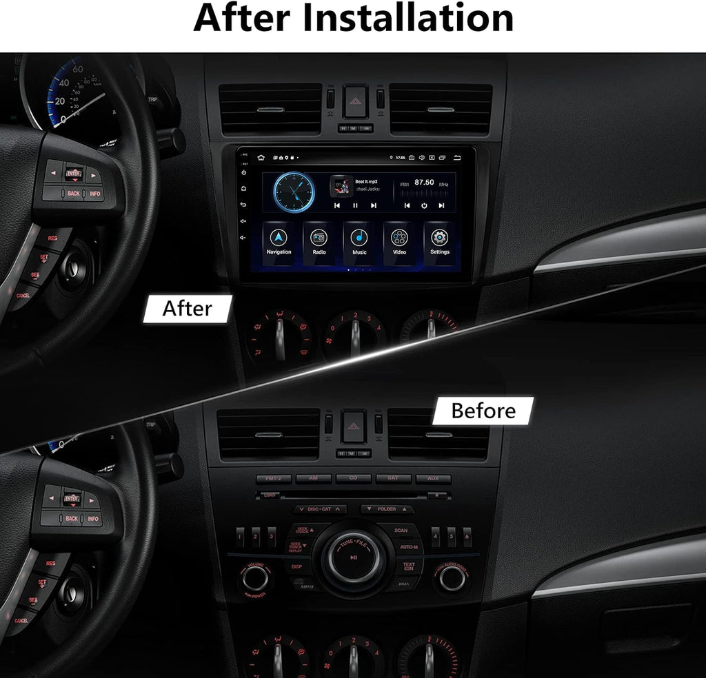 9 Inch Single Din Car Stereo Receiver with Bluetooth 5.0 W286264