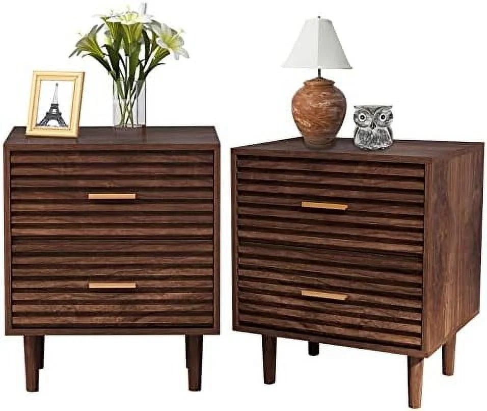 Set of 2 Nightstands with 2 Drawers M78379