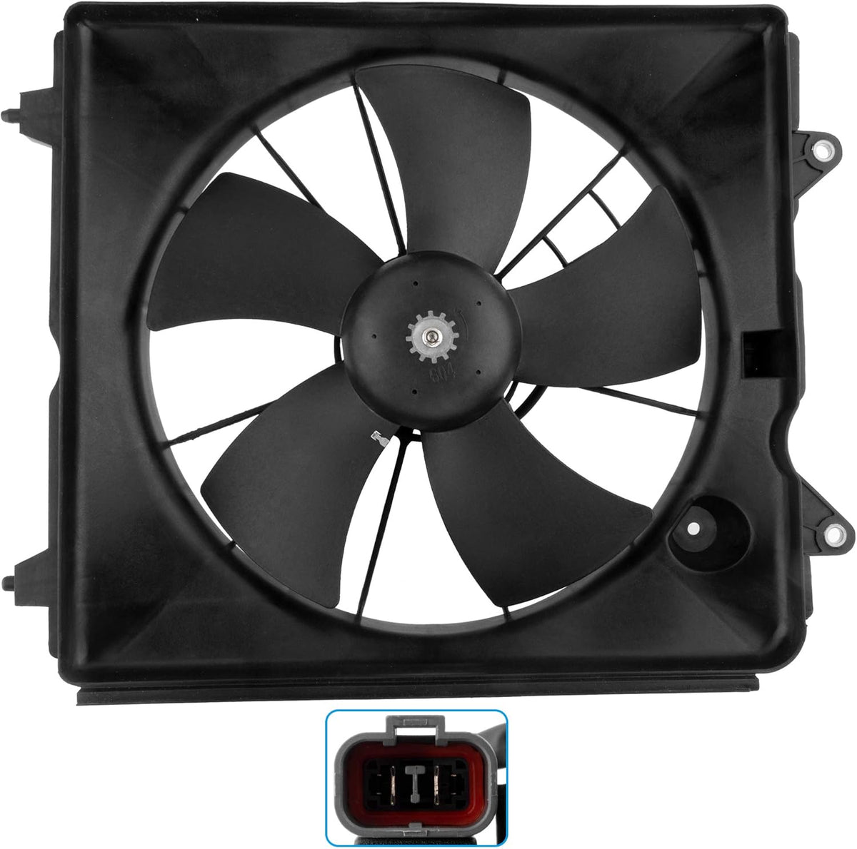 Radiator Cooling Fan Motor Assembly Pack of 2 Z63125