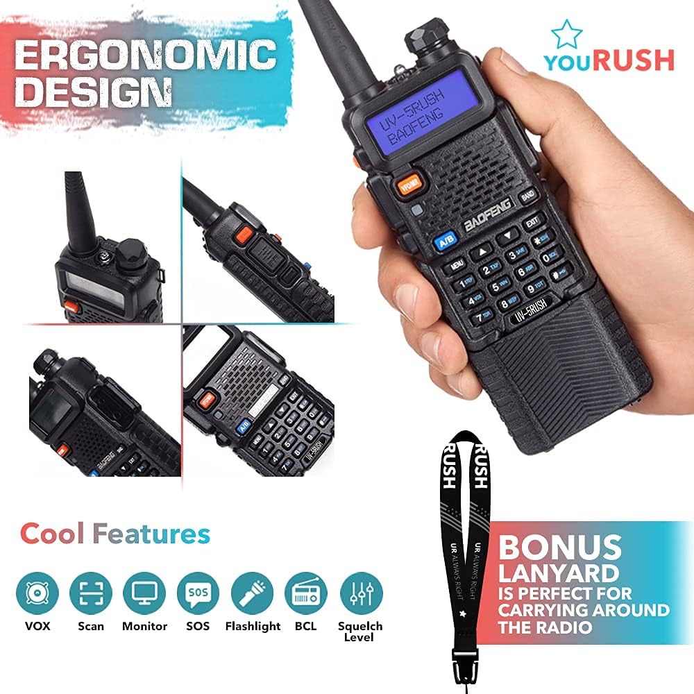 8W Two Way Radio with 3800mAh and 2800mAh Batteries W94601