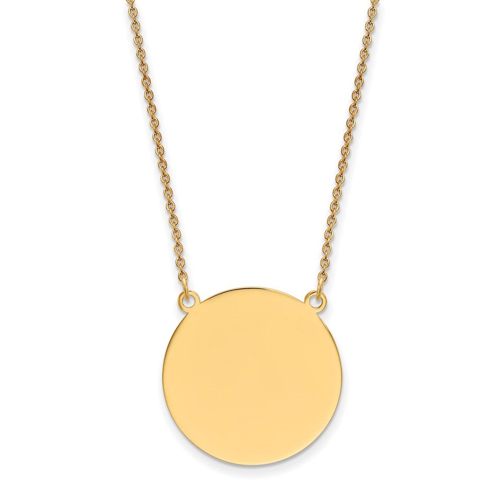 14k Yellow Gold Disc Necklace 18inch X339