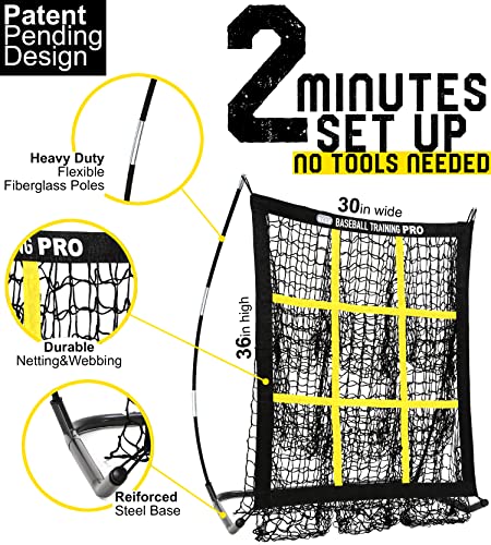 Pitching Net with Strike Zone Baseball Softball Training Equipment G4521