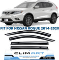 Dark Smoke 4 pcs Rain Guards for Nissan Rogue 2014-2020 I947906