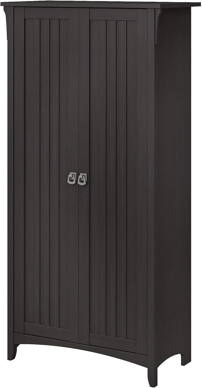 Tall Storage Cabinet with Doors in Cape Cod Gray D886538