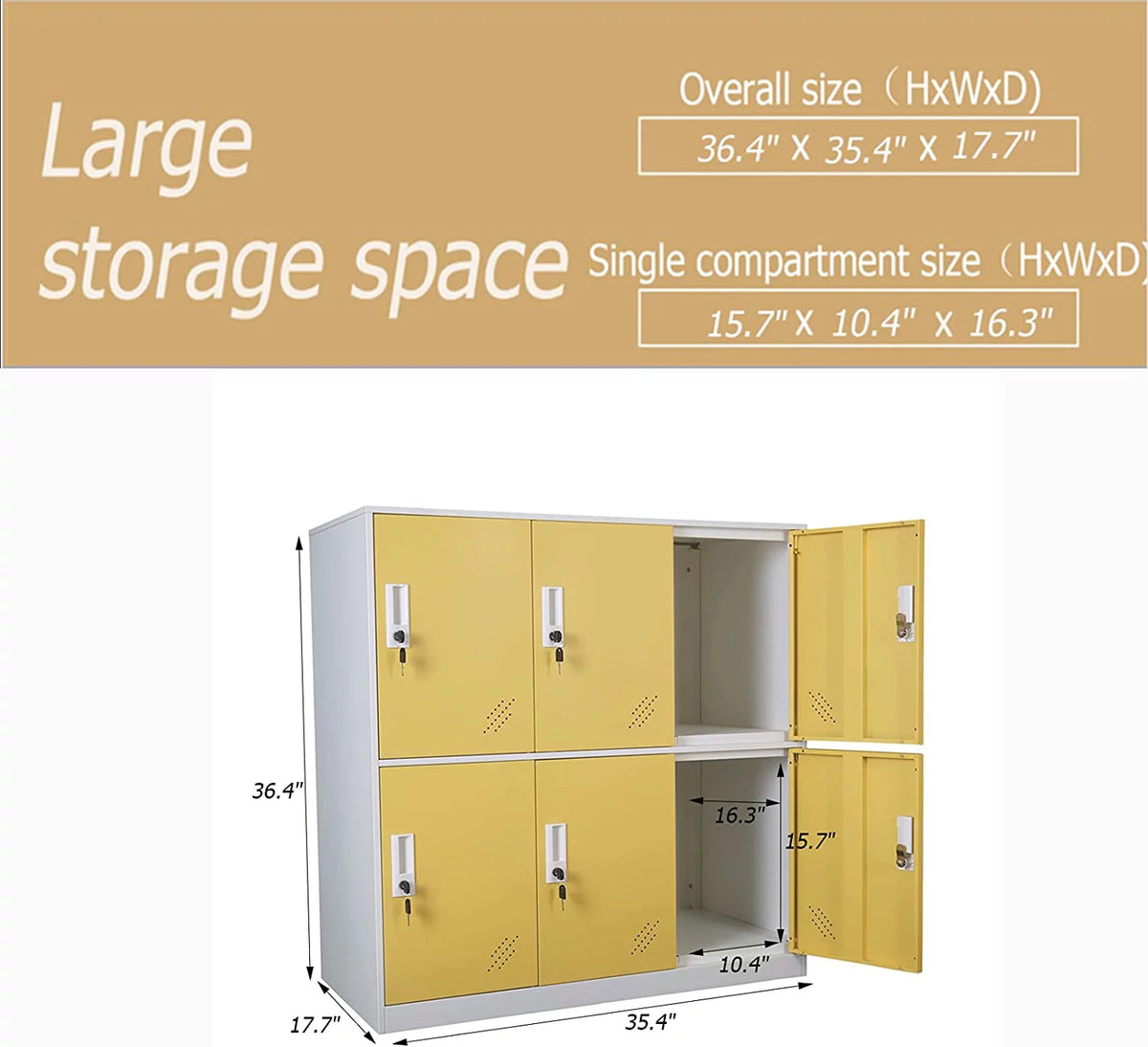 Office and School Locker Cabinet Organizer with Lock S8520