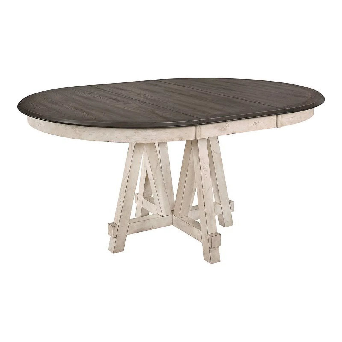 66" Round Farmhouse Wood Dining Table Y97753
