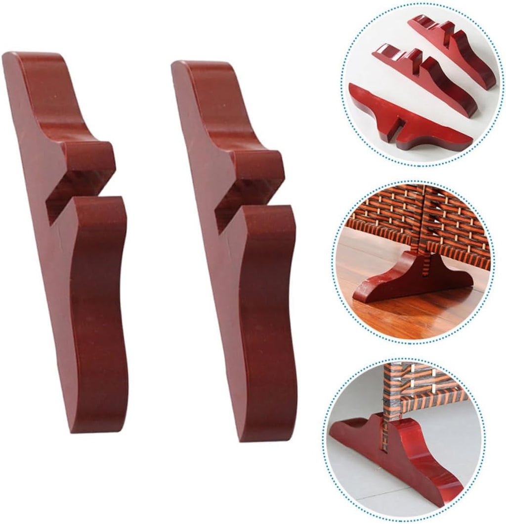 2pcs Wooden Partition Stand Base J6705