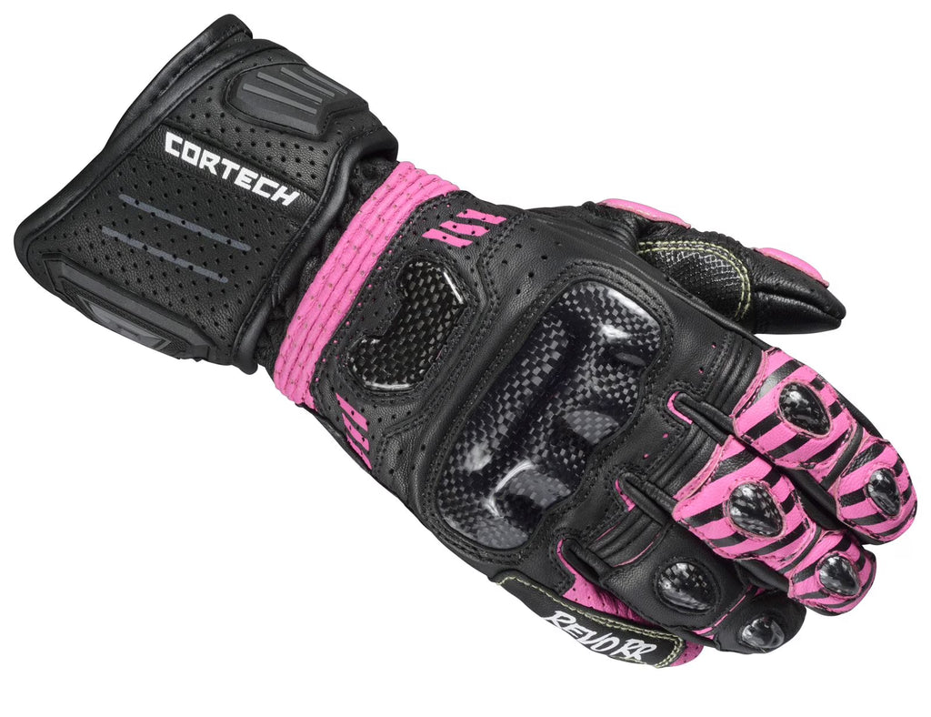 Pink Leather Motorcycle Gloves W334