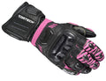 Pink Leather Motorcycle Gloves W334