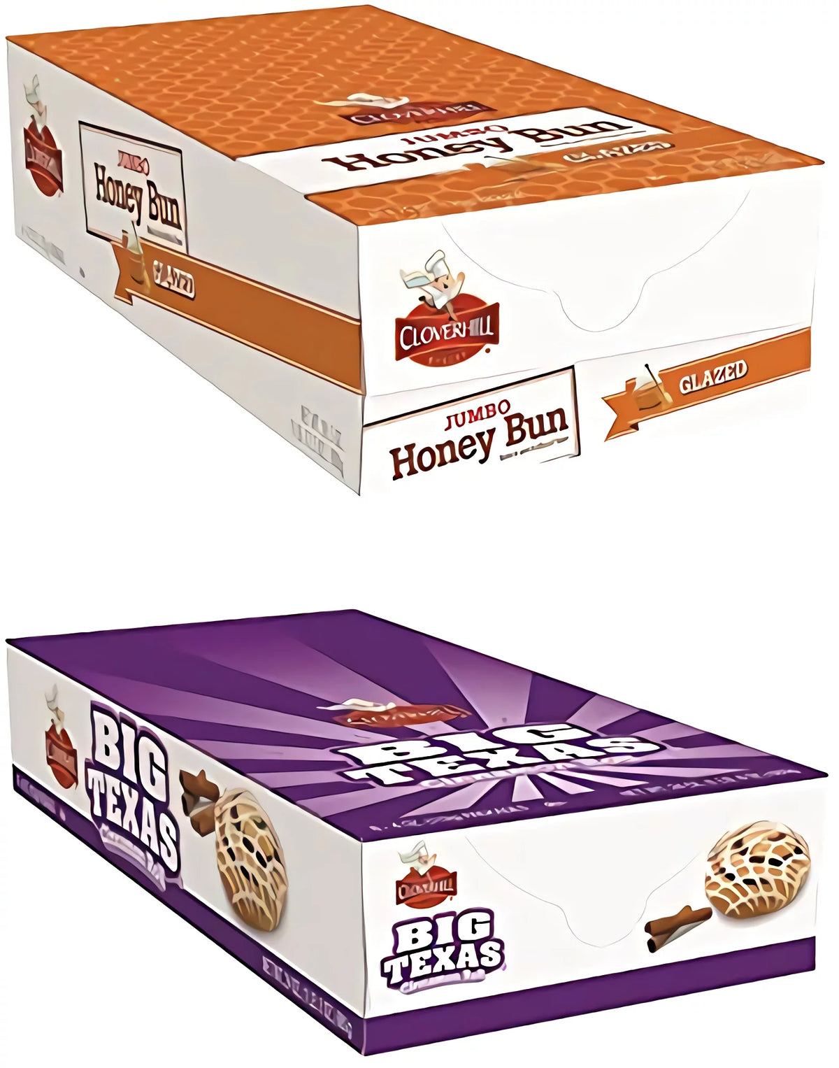 12 Pack Jumbo Glazed Honey Bun & Cinnamon Roll Combo V325