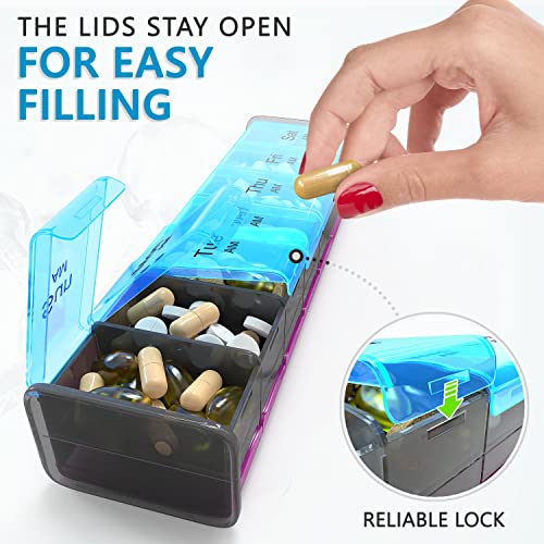 7 Day Pill Organizer with AM PM Compartments K816257