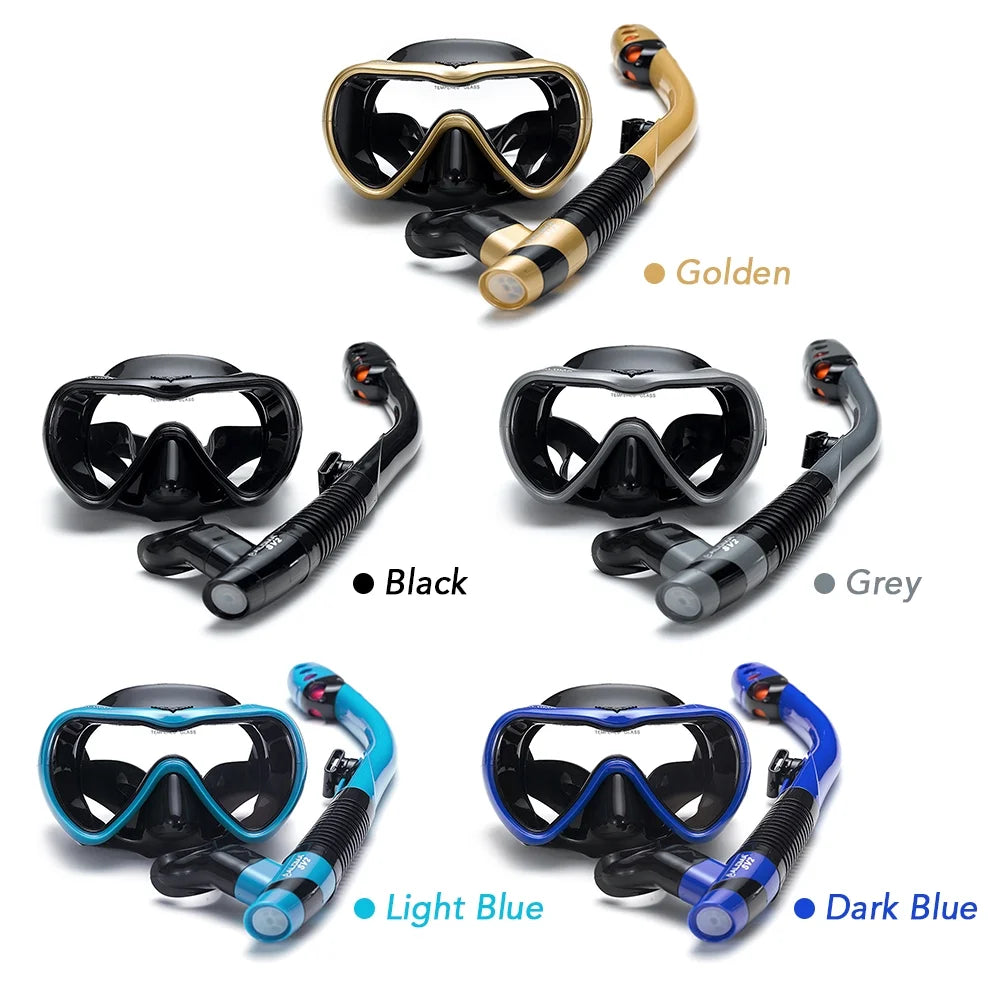 Leakproof Snorkel Set with Anti fog Goggles and Snorkel Tube H2362