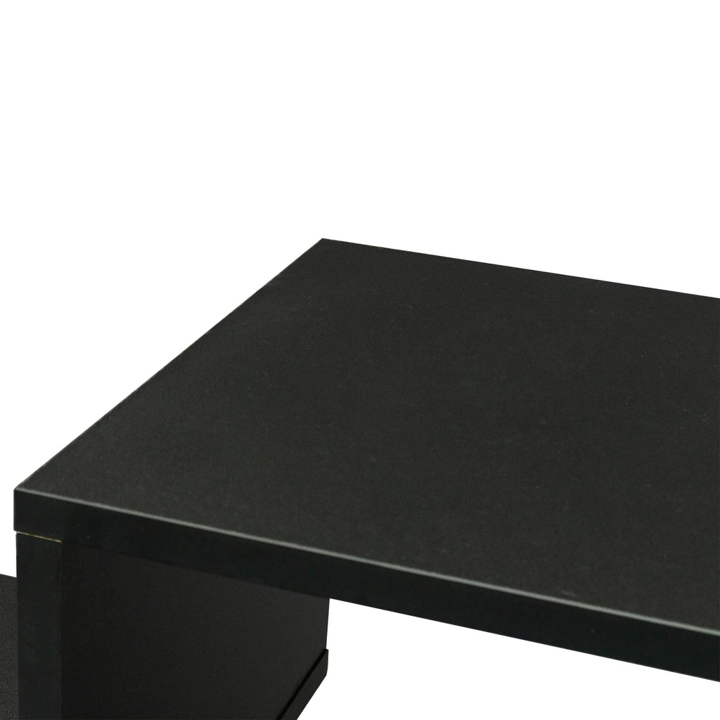 Black L-Shaped TV Stand U943307