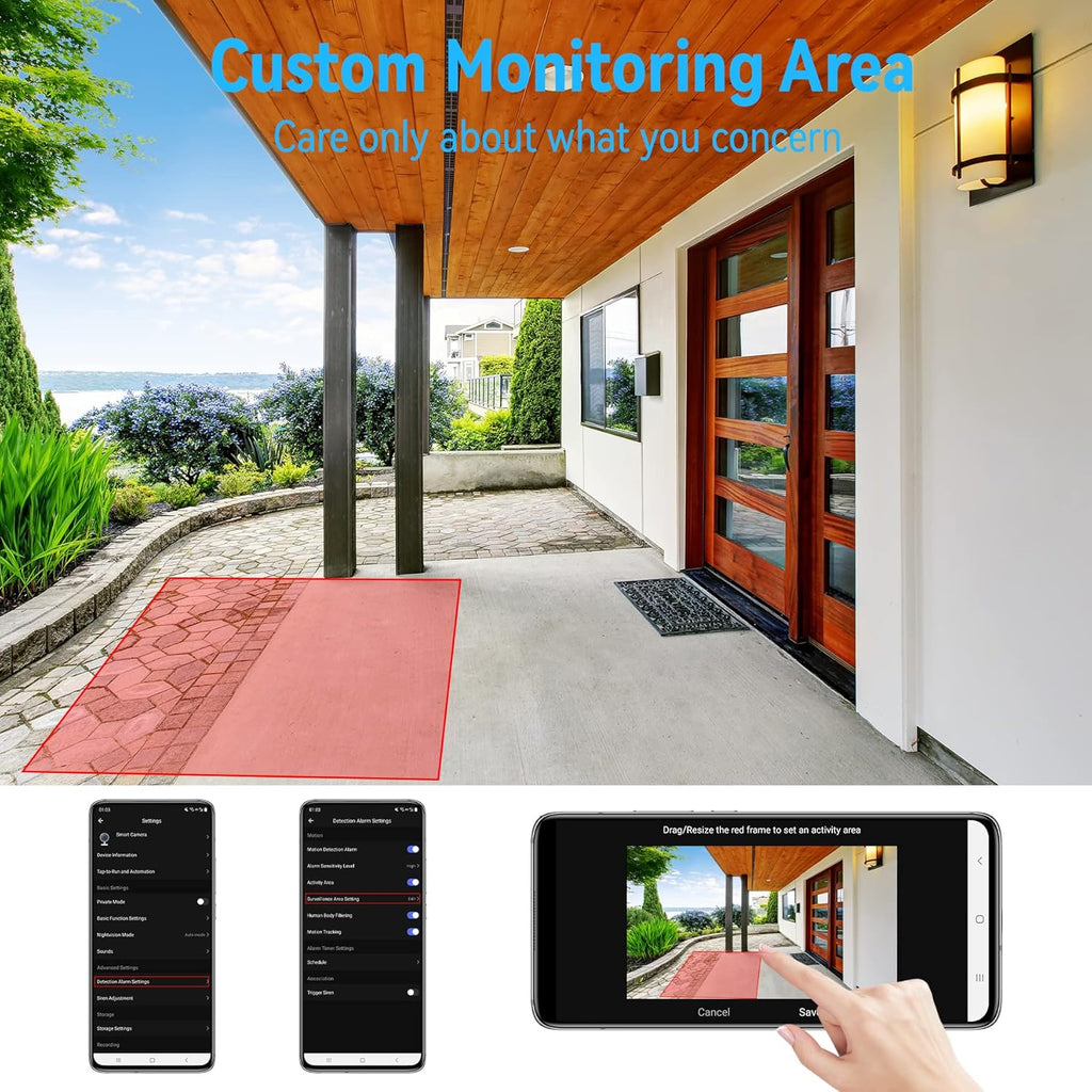 3MP 360 Degree Pan Tilt Auto Tracking 8X Zoom Wired Security Camera M114001
