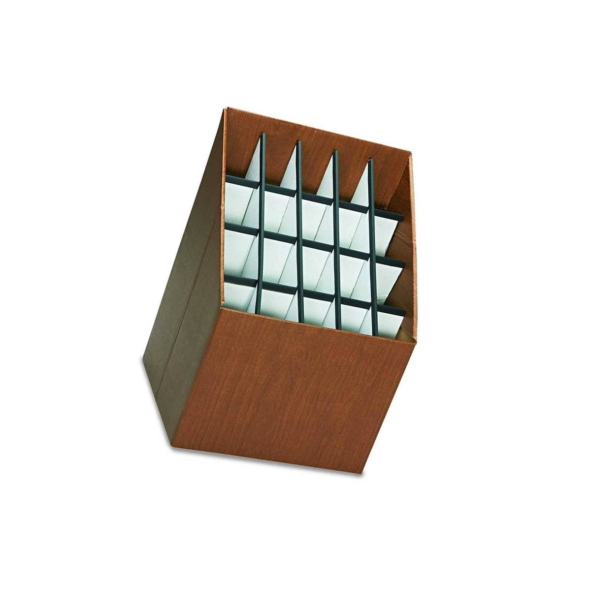 Walnut Vertical Roll File, 20 Compartment P919