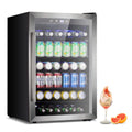 4.5cu.ft 145 Can Beverage Refrigerator Cooler Glass Door Black T680