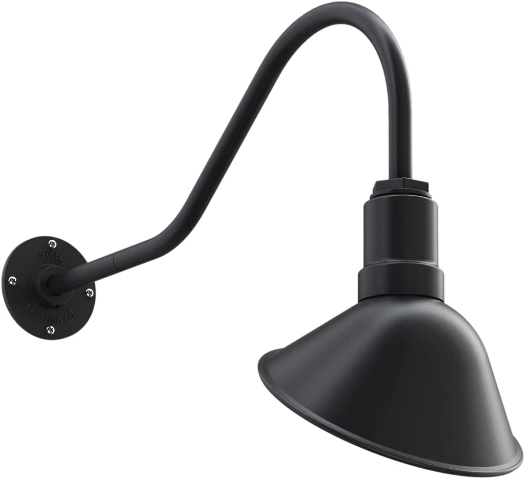 Red 9 inch Dome 11 inch Gooseneck Store Sign Light V45284