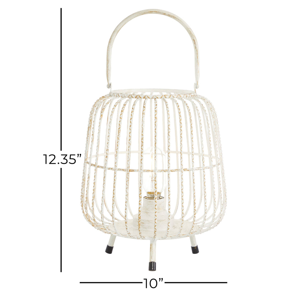 White Decorative Metal Lantern S6095