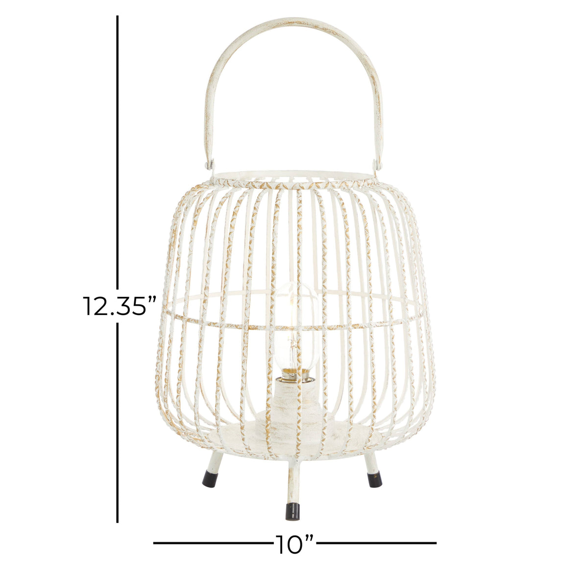White Decorative Metal Lantern S6095