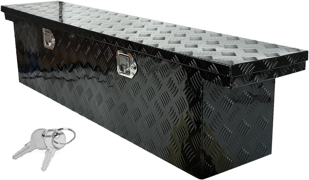 Black Aluminum Heavy Duty Truck Bed Tool Box with Lock & Keys R760158