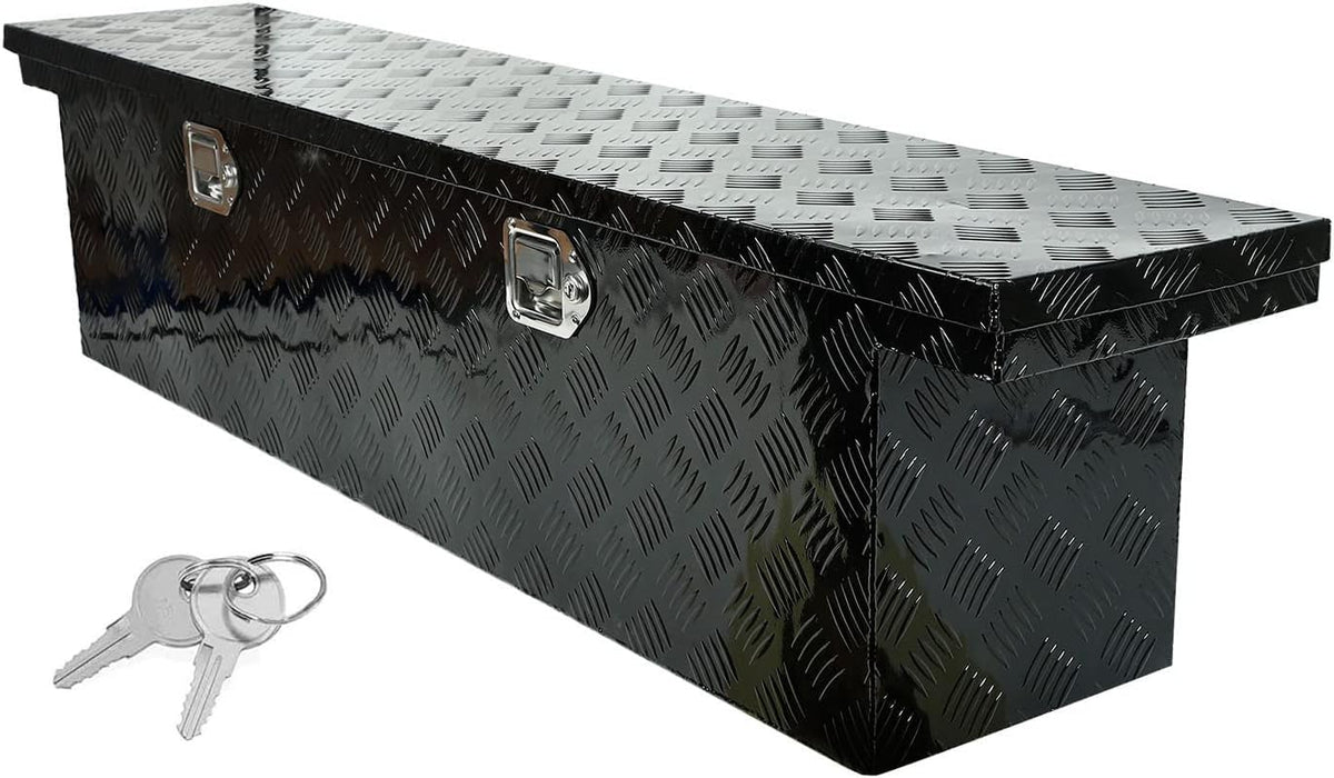 Black Aluminum Heavy Duty Truck Bed Tool Box with Lock & Keys R760158