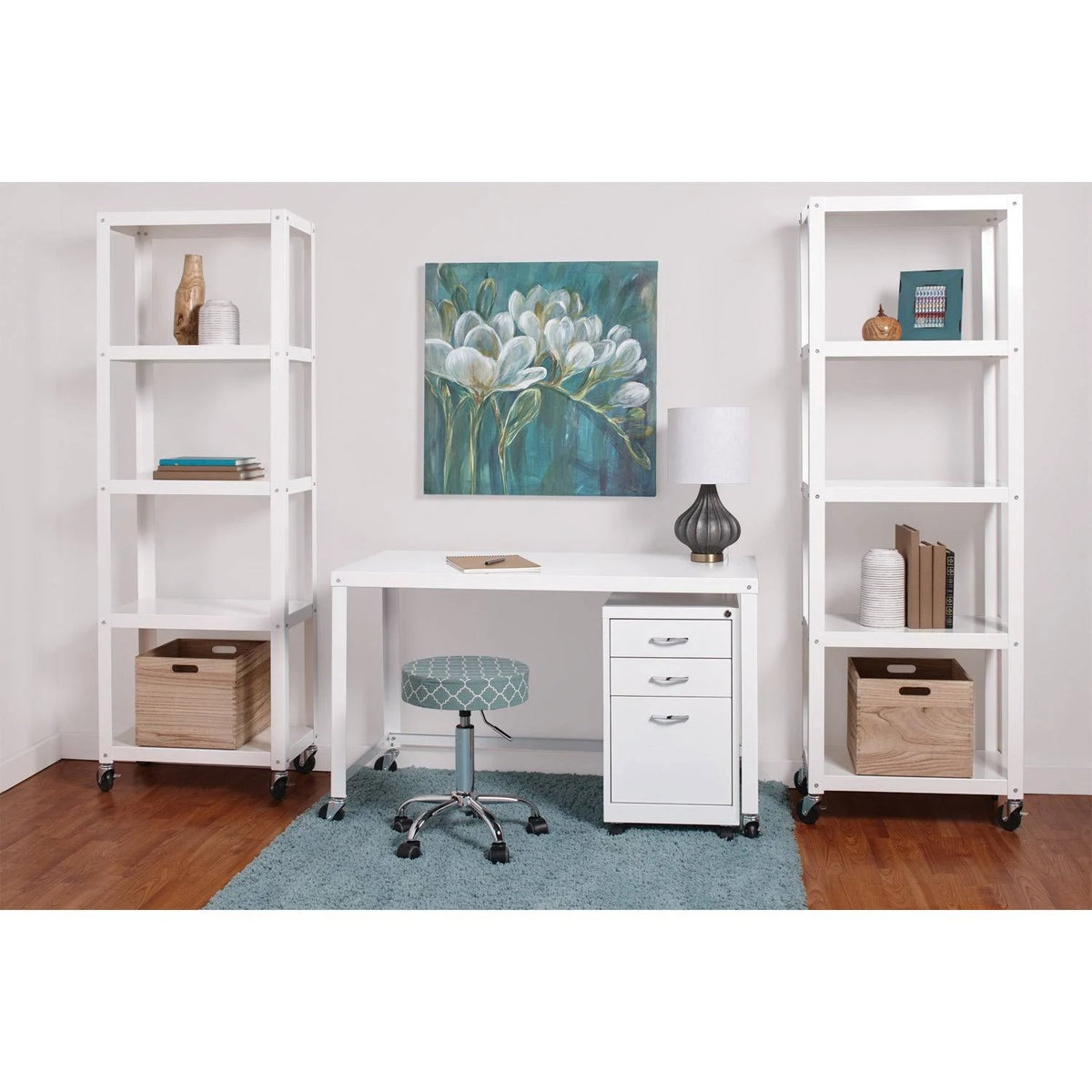 Black 5-Shelf Bookcase Cart I538