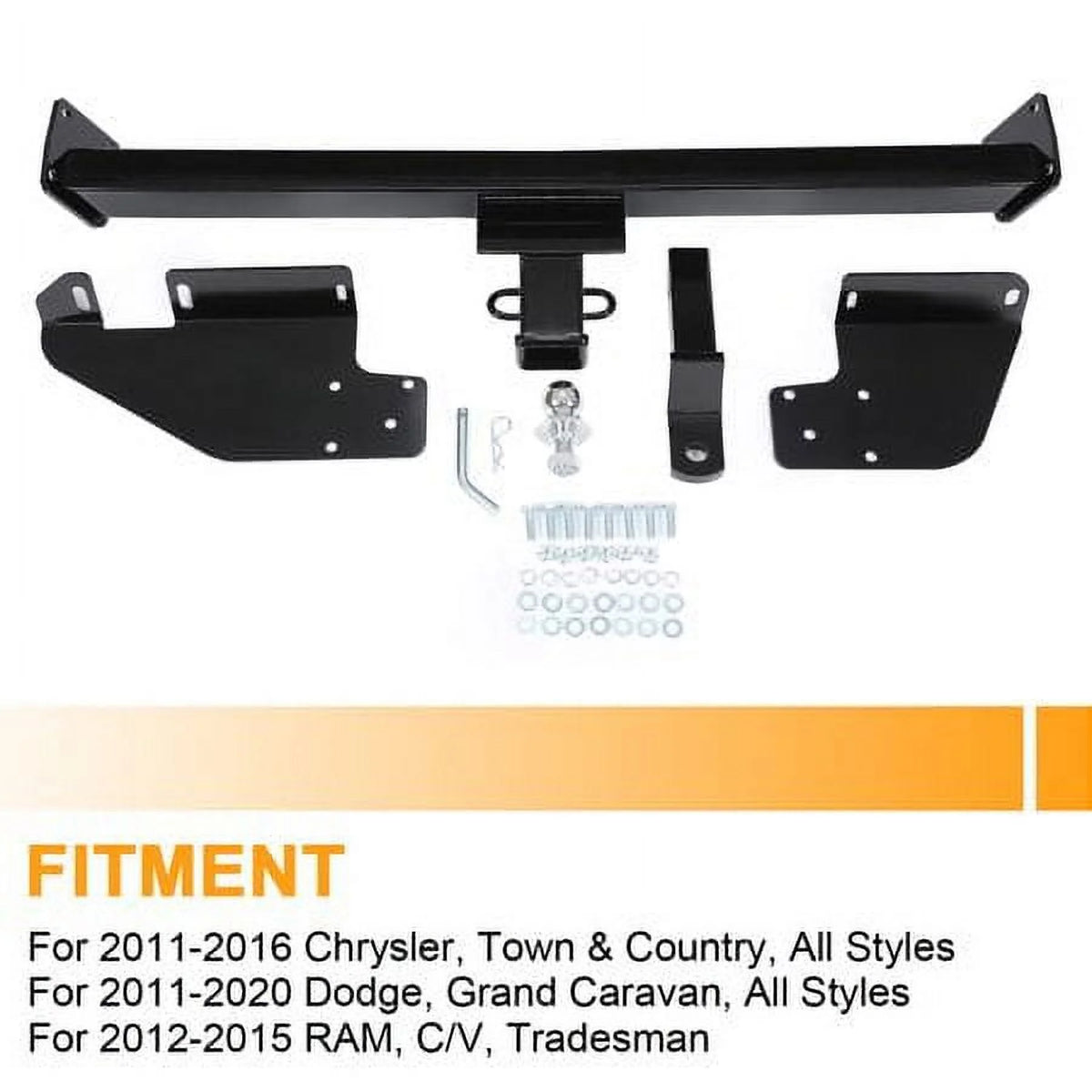 2" Class 3 Trailer Tow Hitch Receiver Steel Powder Coated S49821