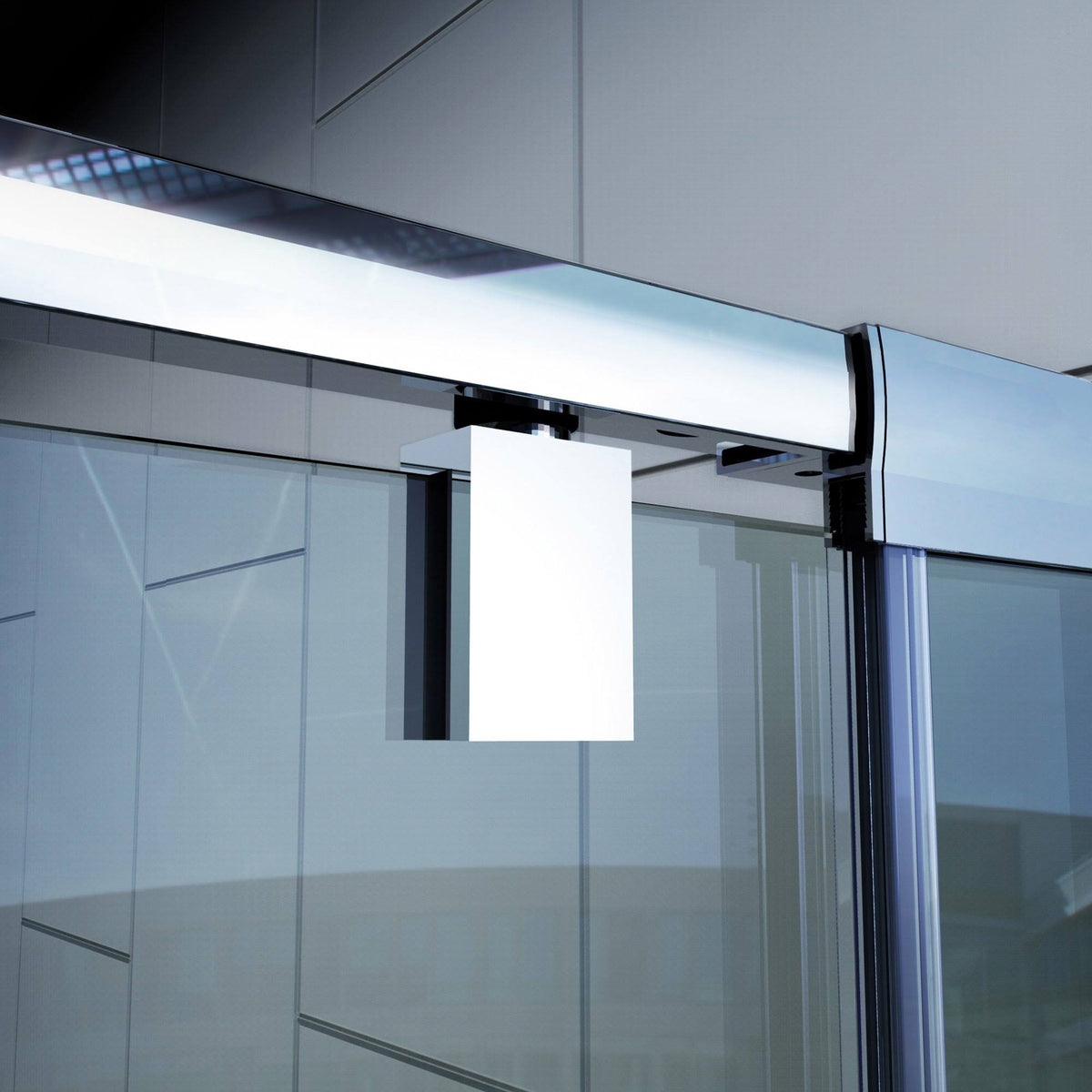 Semi-Frameless Pivot Shower Door in Brushed Nickel C85080
