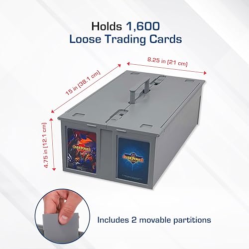 Gray Plastic Collectible Card Bin U241