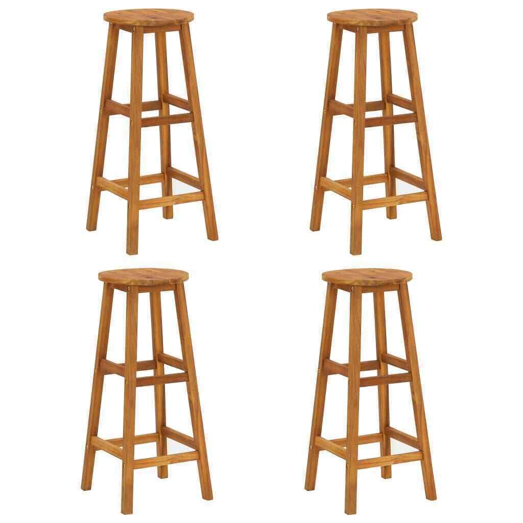 5 Piece Bar Set Solid Acacia Wood O15390